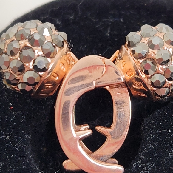 Black Gold Rhinestone Hair Clips - Picture 4 of 7